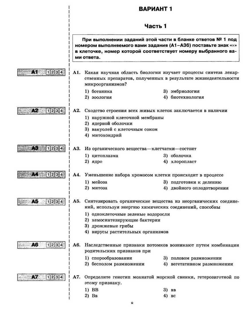 ЕГЭ 2013. Биология