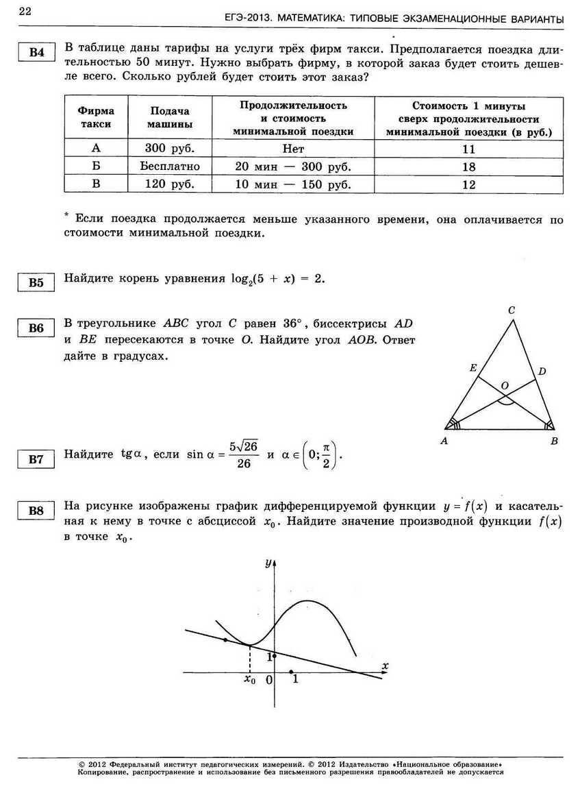 ЕГЭ-2013. Математика 